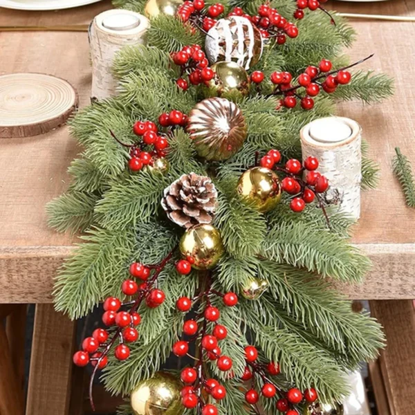 1Pc Artificial Green Plants Christmas Tree Garland Home Party Decorative Outdoor Yard Pine Tree Rattan Hanging Hot Sale Products - Image 5