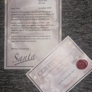 Personalised Letter and Certificate with Wax Seal from Santa